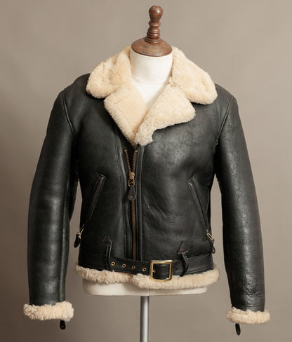Vintage 1990s Schott Sheepskin Shearling Flying Jacket