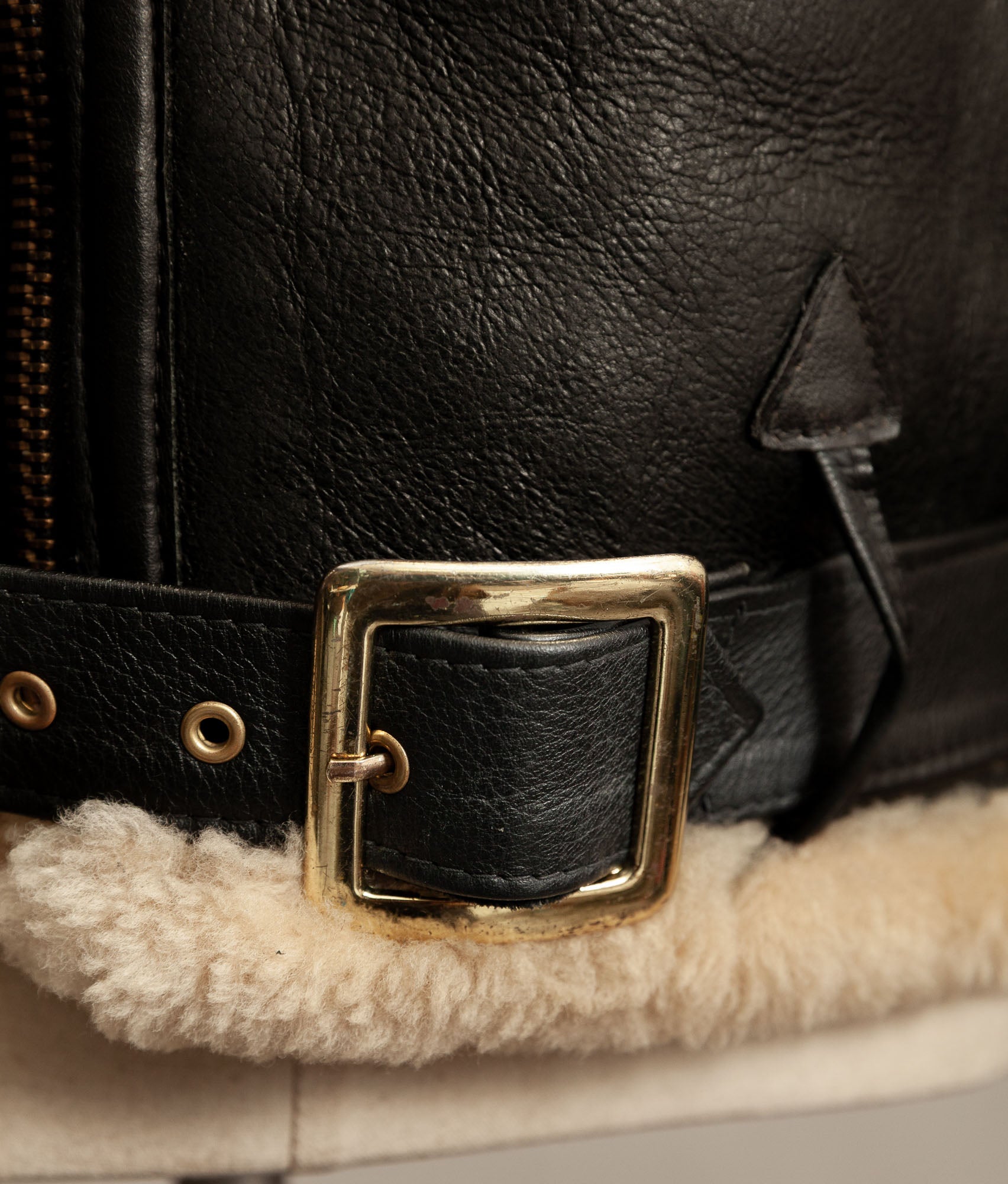 Vintage 1990s Schott Sheepskin Shearling Flying Jacket