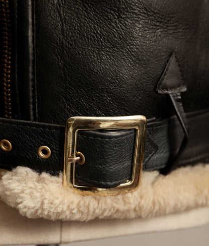 Vintage 1990s Schott Sheepskin Shearling Flying Jacket