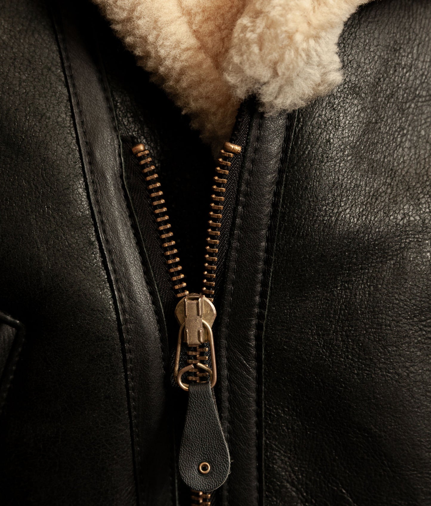 Vintage 1990s Schott Sheepskin Shearling Flying Jacket