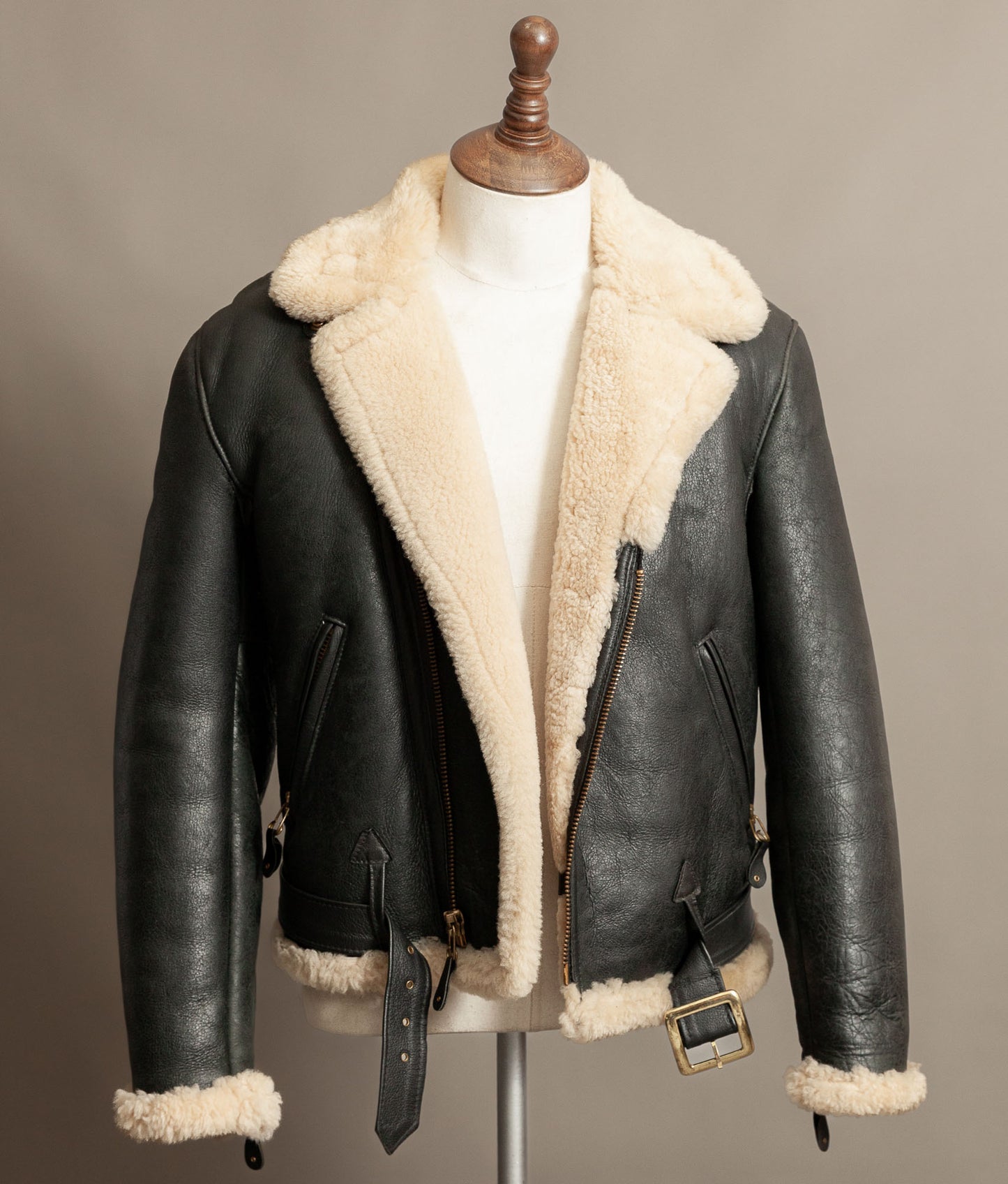 Vintage 1990s Schott Sheepskin Shearling Flying Jacket