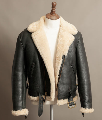 Vintage 1990s Schott Sheepskin Shearling Flying Jacket