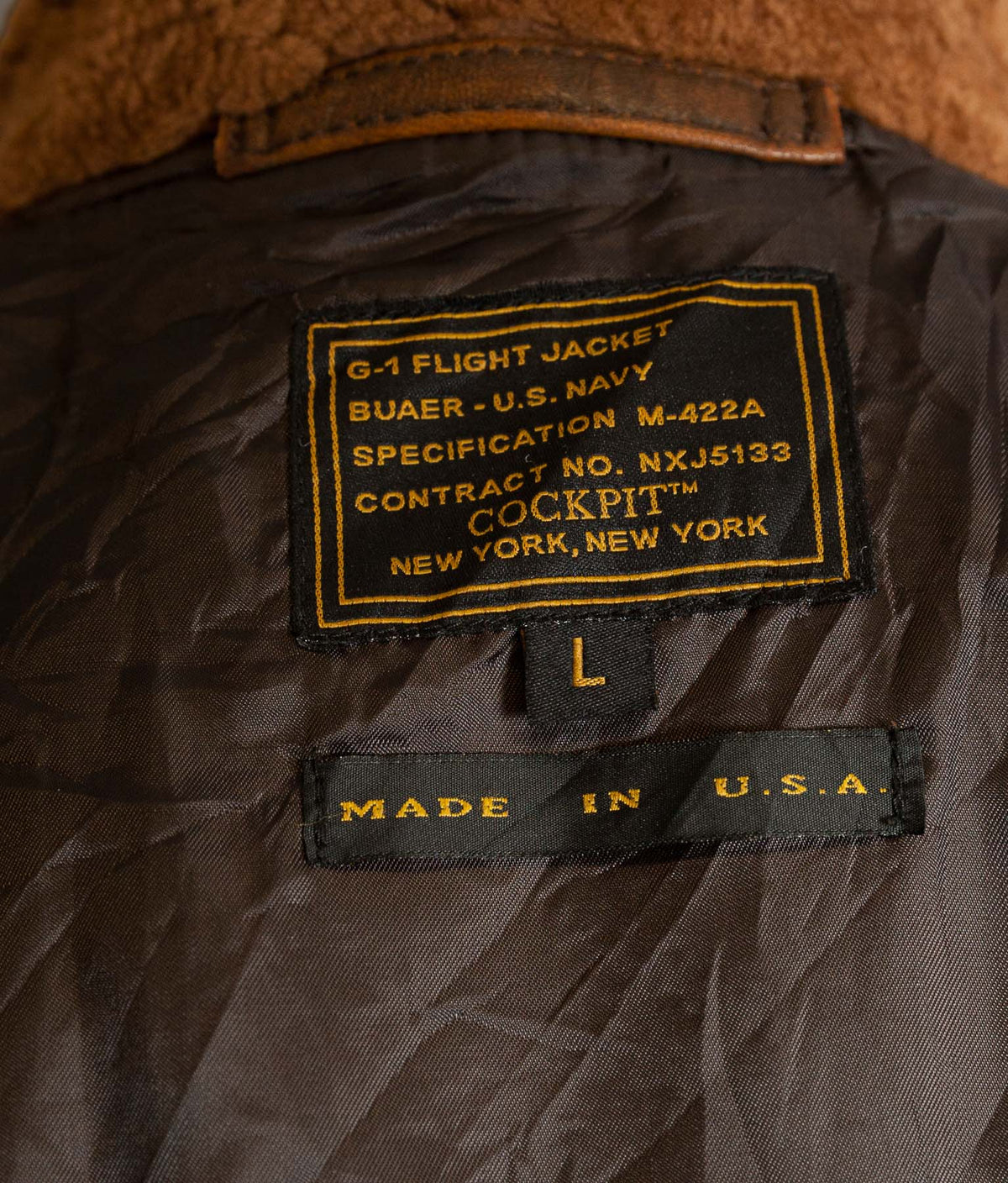 Cockpit USA G-1 Naval Aviator’s Flight Jacket Goatskin, Made in USA