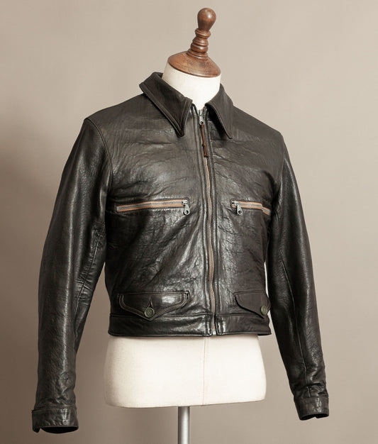 German Luftwaffe “Erich Hartmann” Flying Jacket – Eastman Leather Clothing, Black Capeskin
