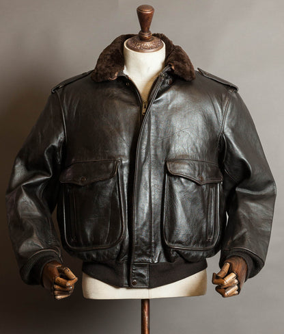 Vintage 1980s Schott 684SM A-2 Steerhide Flight Jacket, Made in USA