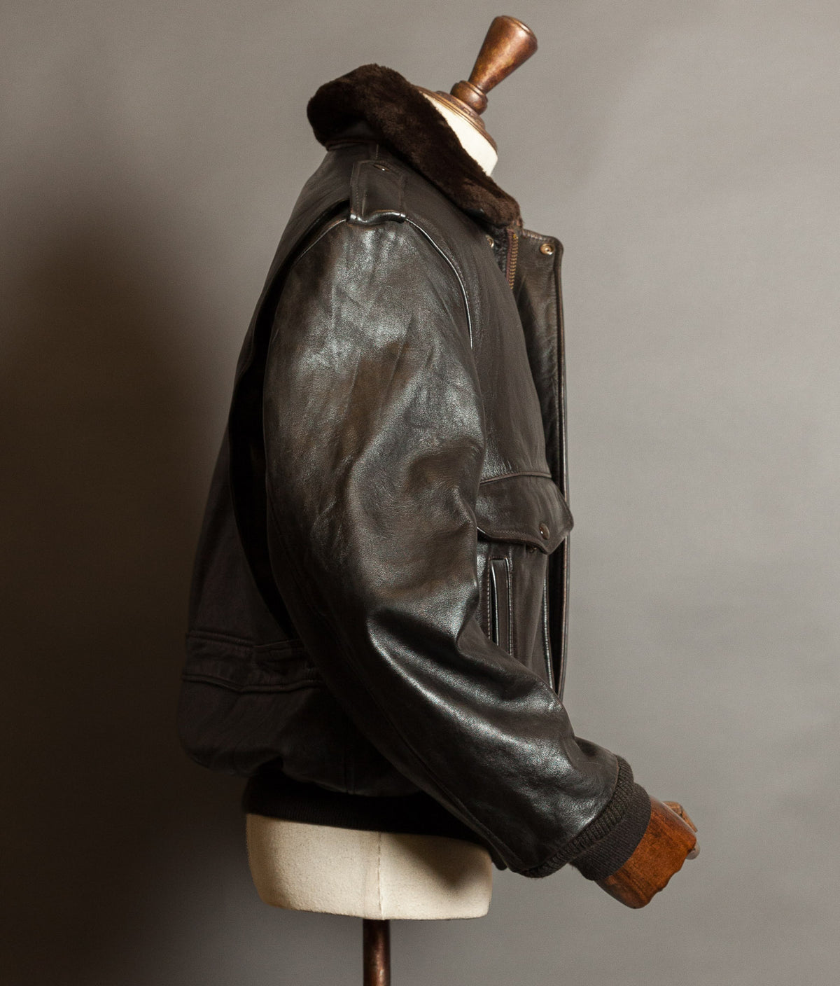 Vintage 1980s Schott 684SM A-2 Steerhide Flight Jacket, Made in USA