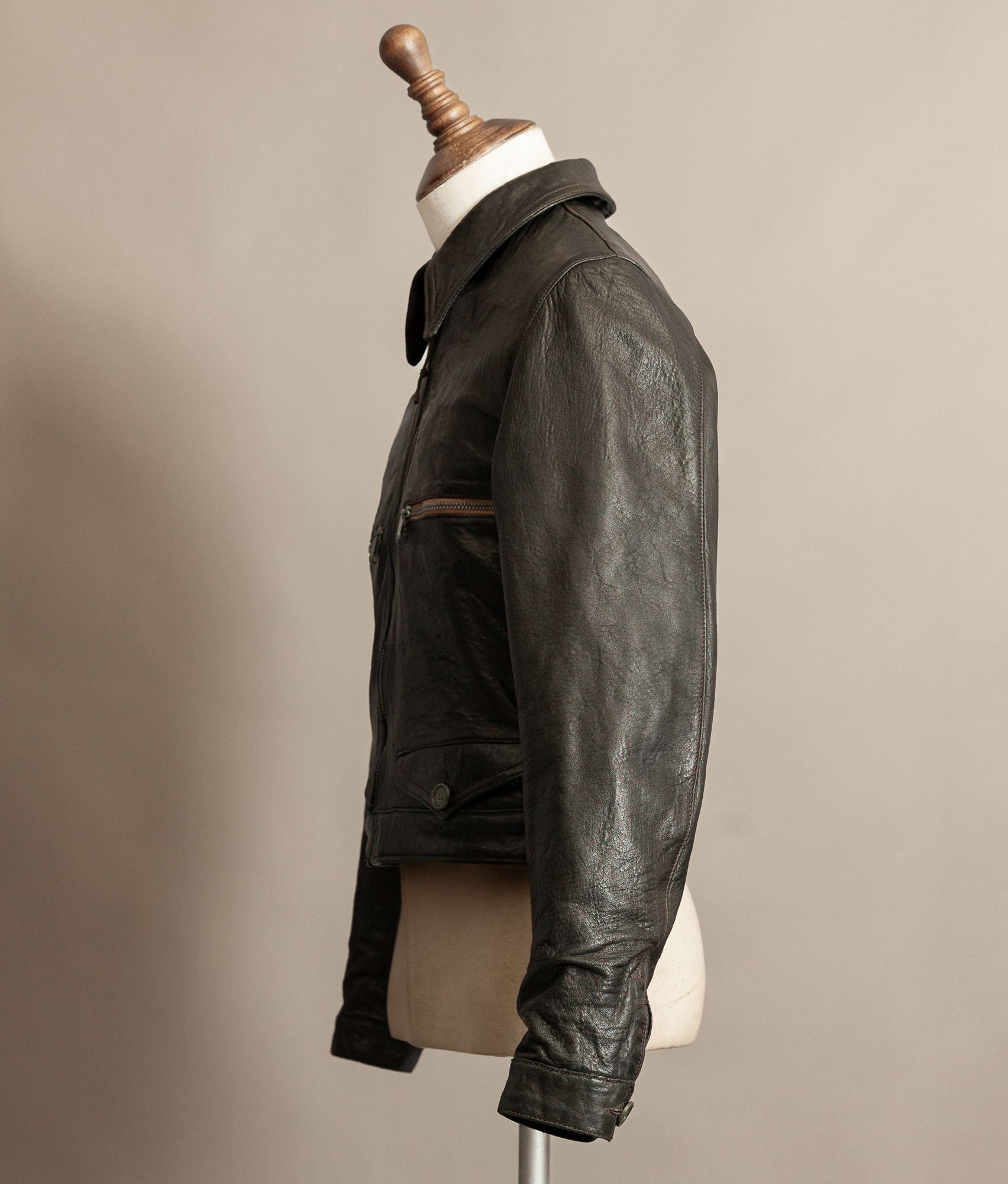 German Luftwaffe “Erich Hartmann” Flying Jacket – Eastman Leather Clothing, Black Capeskin