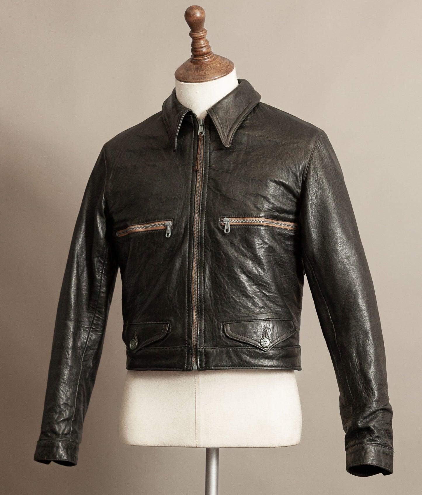 German Luftwaffe “Erich Hartmann” Flying Jacket – Eastman Leather Clothing, Black Capeskin