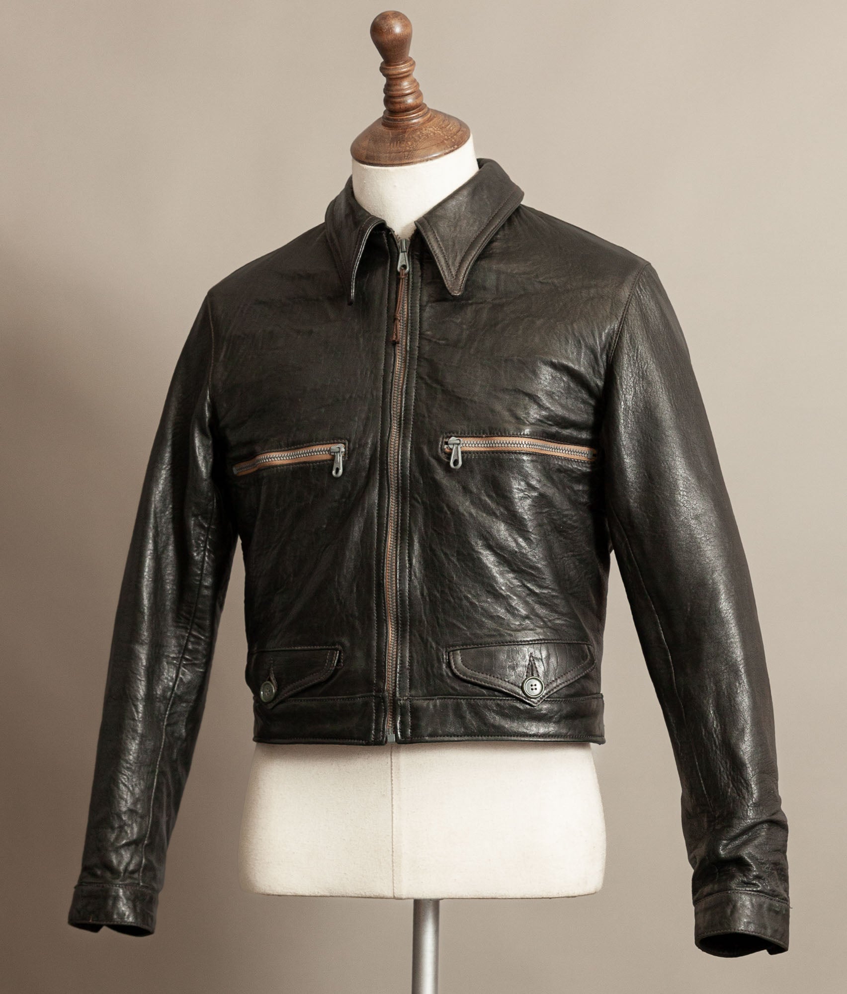 German Luftwaffe “Erich Hartmann” Flying Jacket – Eastman Leather Clothing, Black Capeskin
