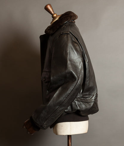 Vintage 1980s Schott 684SM A-2 Steerhide Flight Jacket, Made in USA