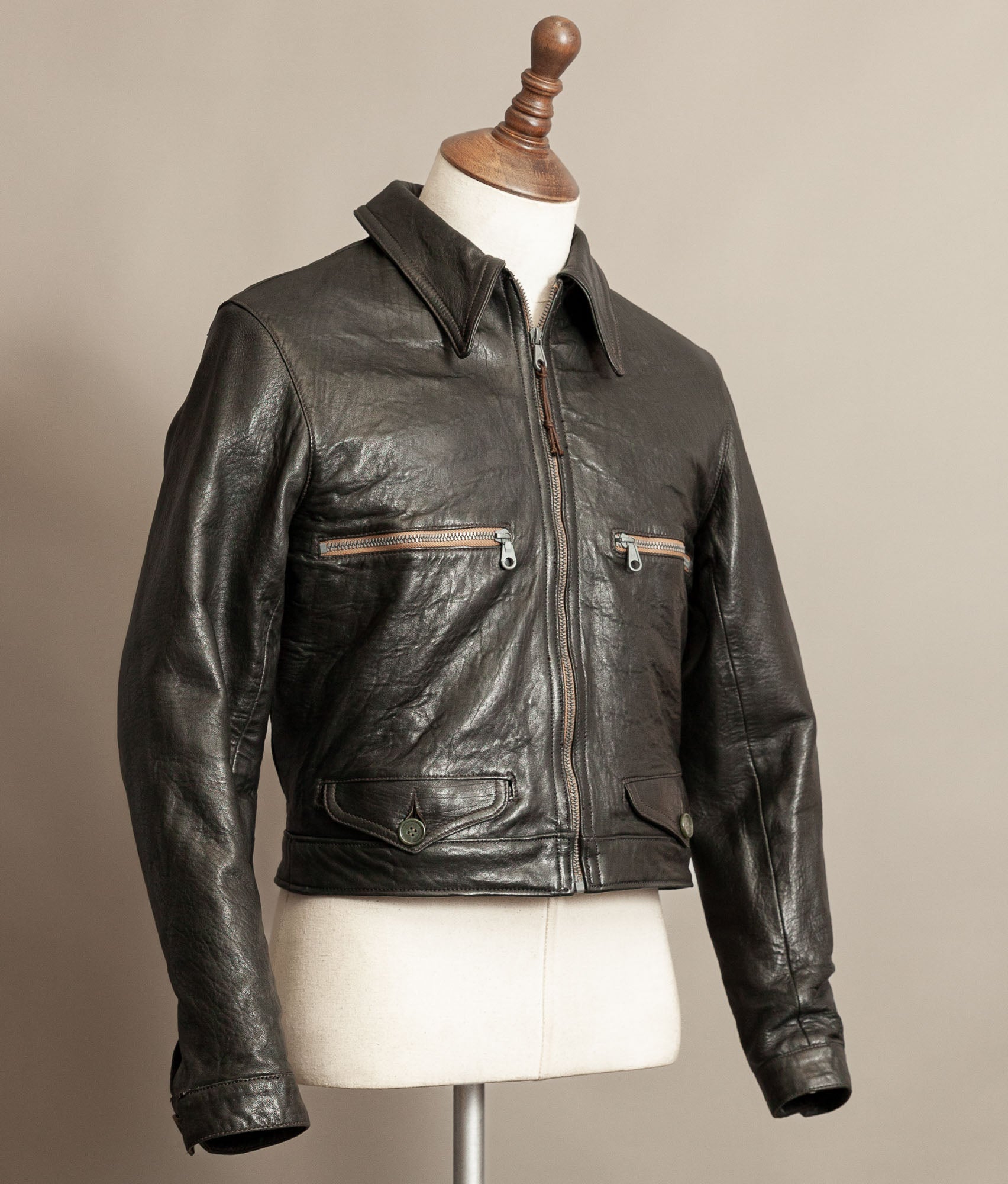 German Luftwaffe “Erich Hartmann” Flying Jacket – Eastman Leather Clothing, Black Capeskin