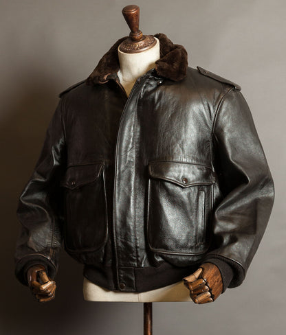 Vintage 1980s Schott 684SM A-2 Steerhide Flight Jacket, Made in USA