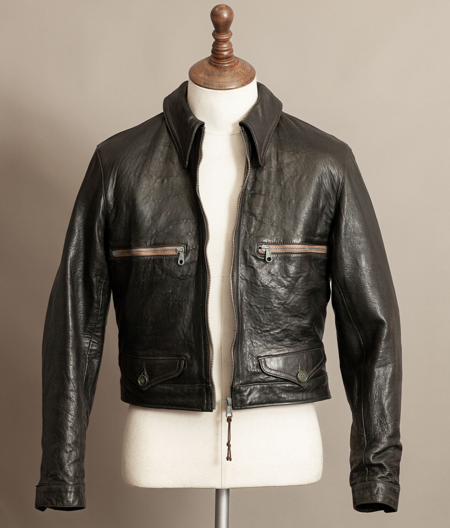 German Luftwaffe “Erich Hartmann” Flying Jacket – Eastman Leather Clothing, Black Capeskin