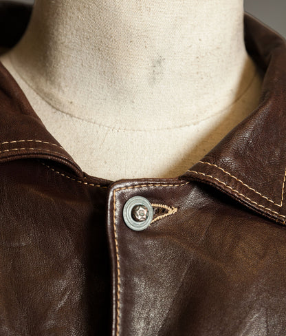 Vintage 1980s Kudsak Calfskin Trucker Jacket, Made in France