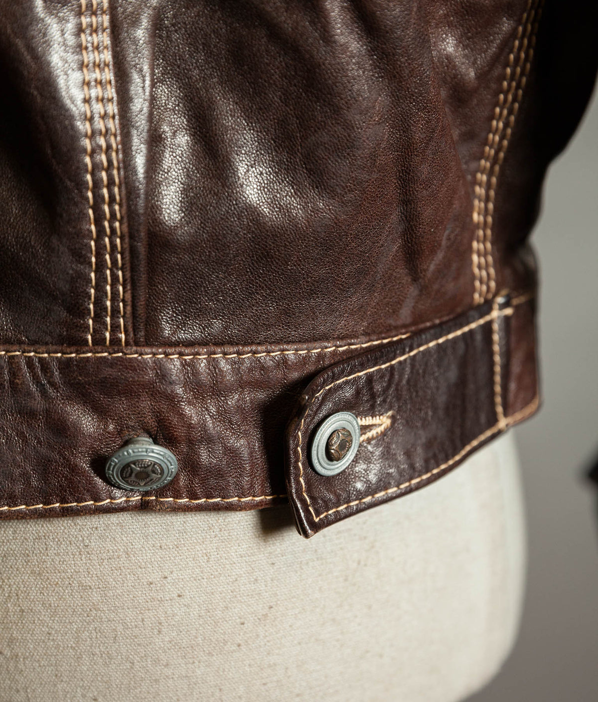 Vintage 1980s Kudsak Calfskin Trucker Jacket, Made in France