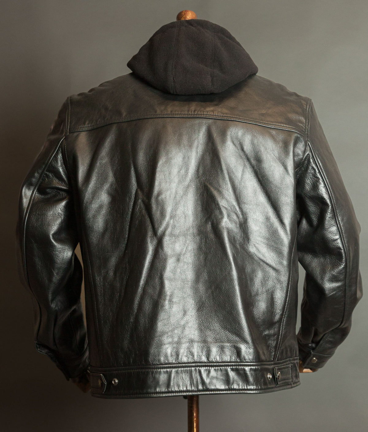 Schott N.Y.C. Heavy Black Cowhide Police State Trooper Leather Jacket