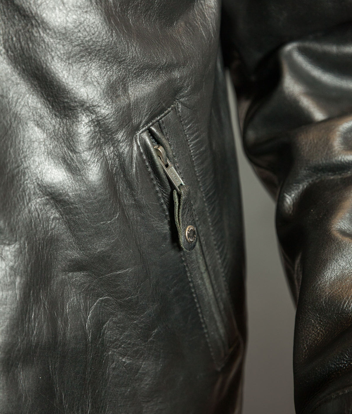 Schott N.Y.C. Heavy Black Cowhide Police State Trooper Leather Jacket