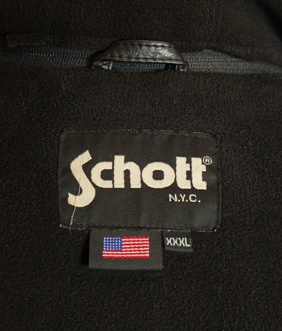 Schott N.Y.C. Heavy Black Cowhide Police State Trooper Leather Jacket
