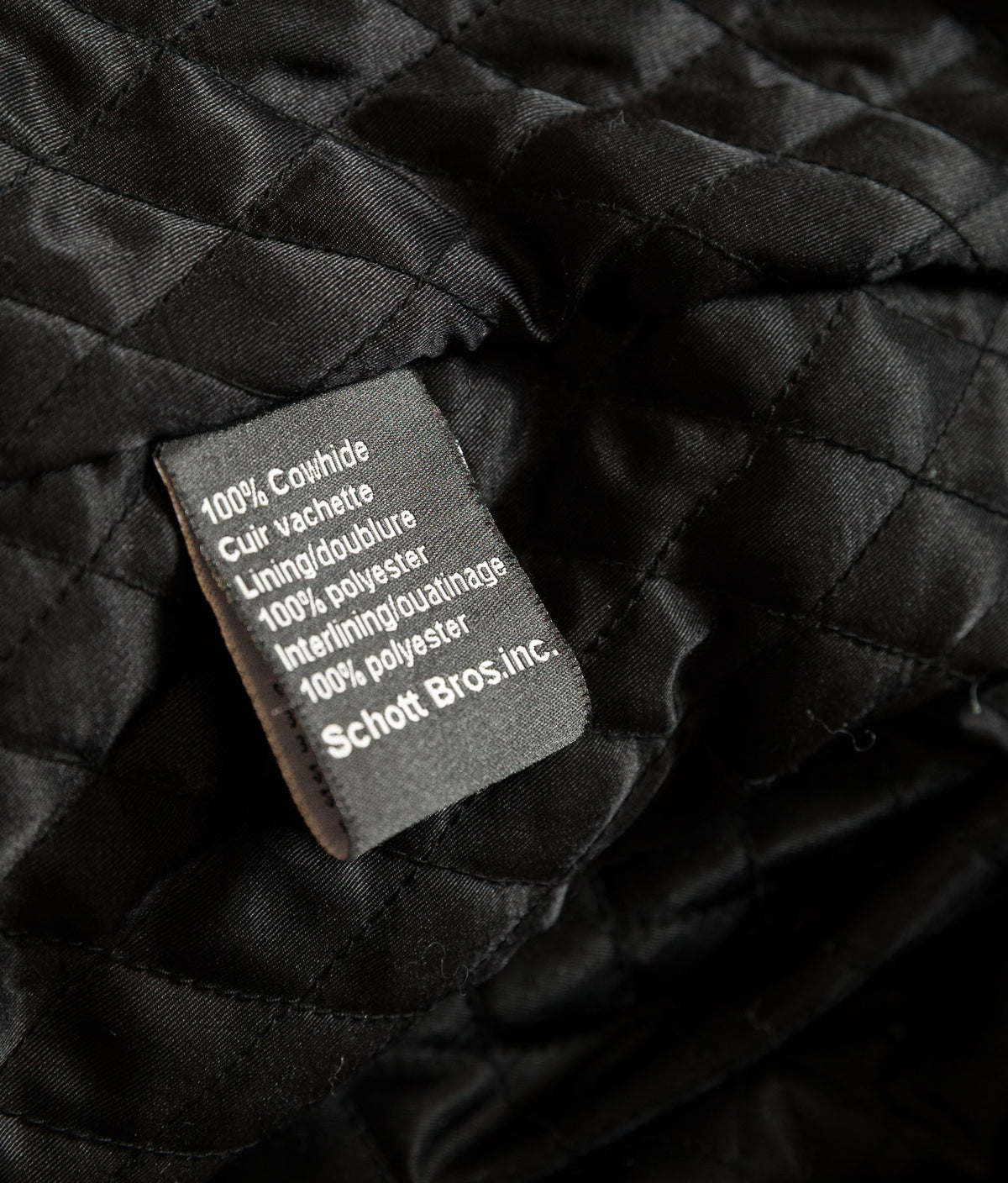 Schott N.Y.C. Heavy Black Cowhide Police State Trooper Leather Jacket