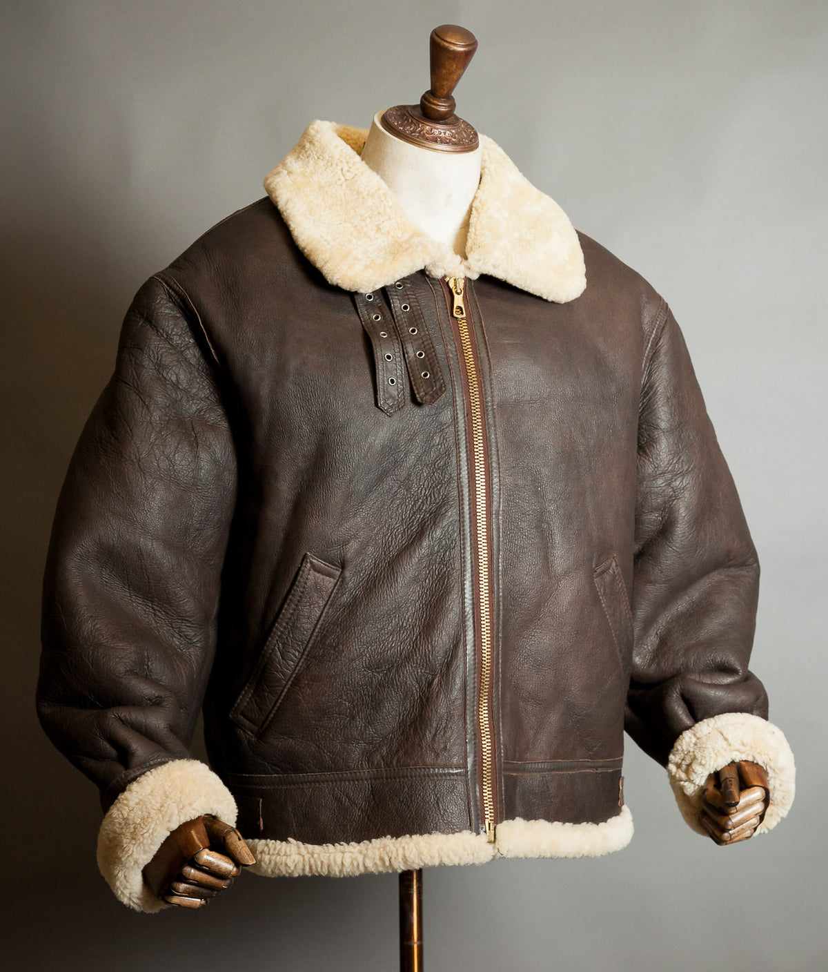 Vintage 1980s American Type B-3 Sheepskin Flight Jacket USAAF