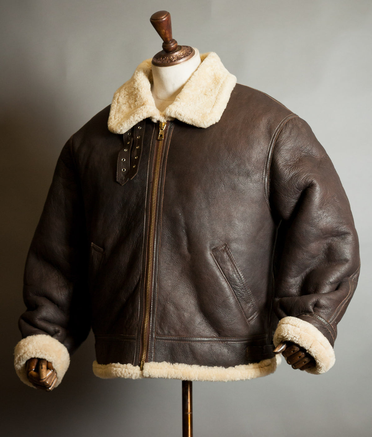 Vintage 1980s American Type B-3 Sheepskin Flight Jacket USAAF