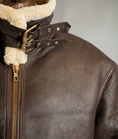 Vintage 1980s American Type B-3 Sheepskin Flight Jacket USAAF