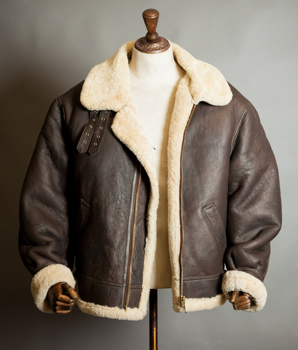 Vintage 1980s American Type B-3 Sheepskin Flight Jacket USAAF