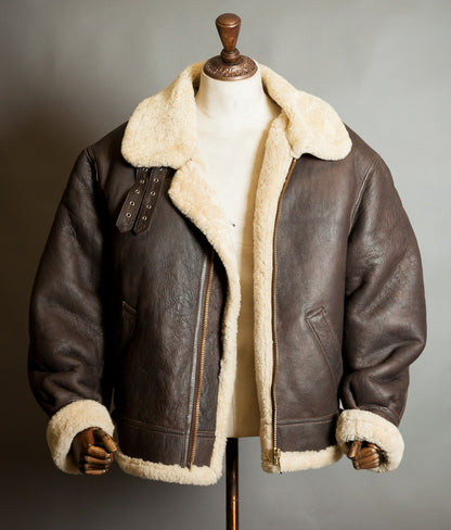 Vintage 1980s American Type B-3 Sheepskin Flight Jacket USAAF
