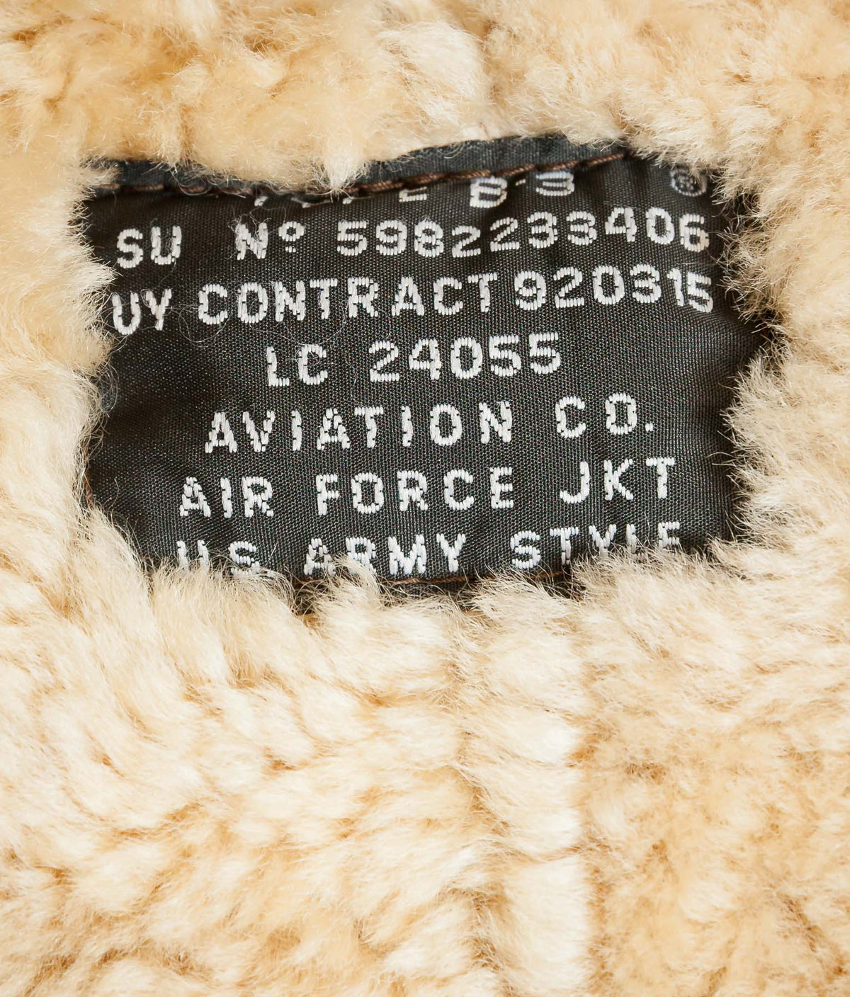 Vintage 1980s American Type B-3 Sheepskin Flight Jacket USAAF