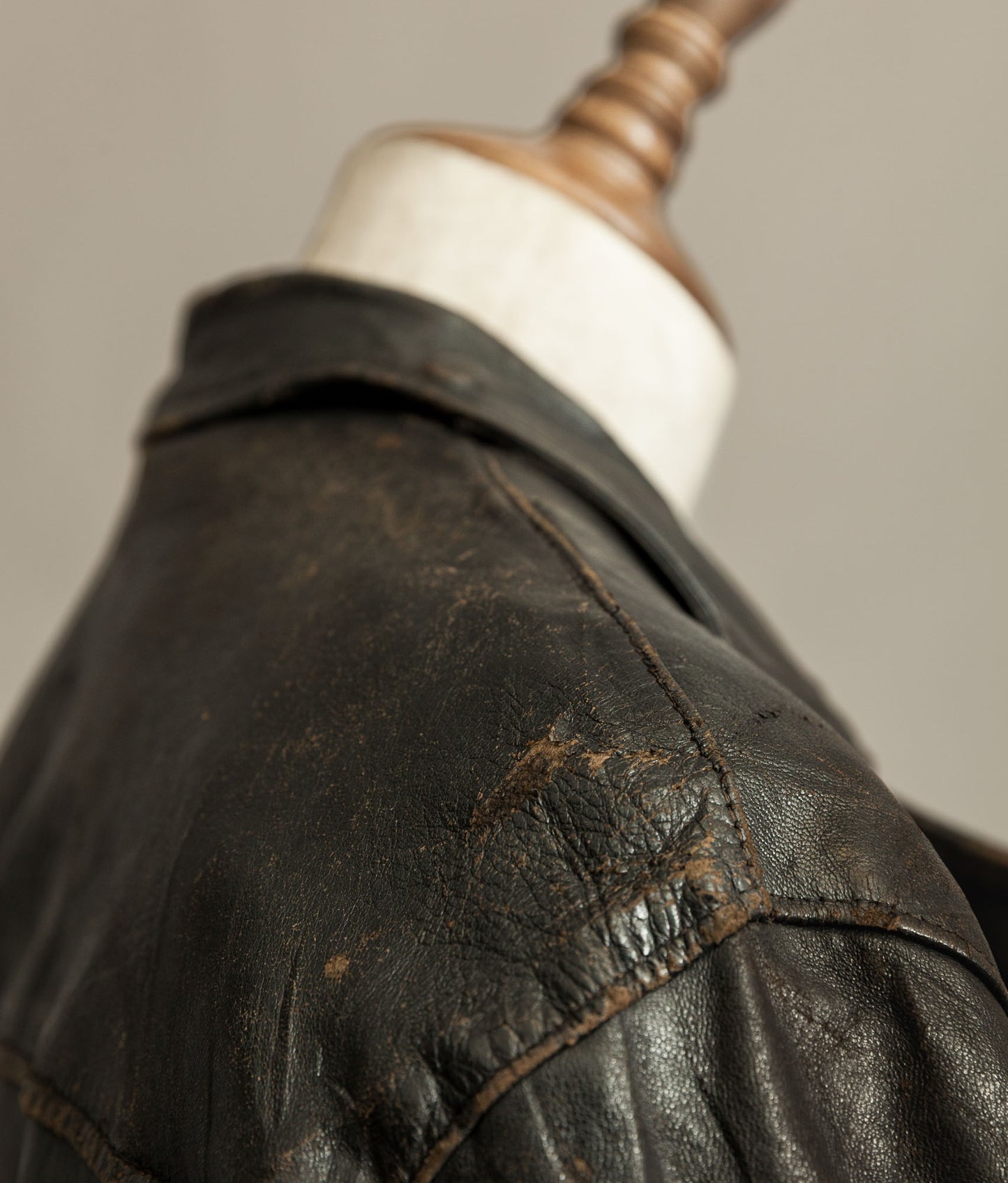 Vintage 1950s French Leather Motorcycle Jacket Cross Zip Vitex Hardware