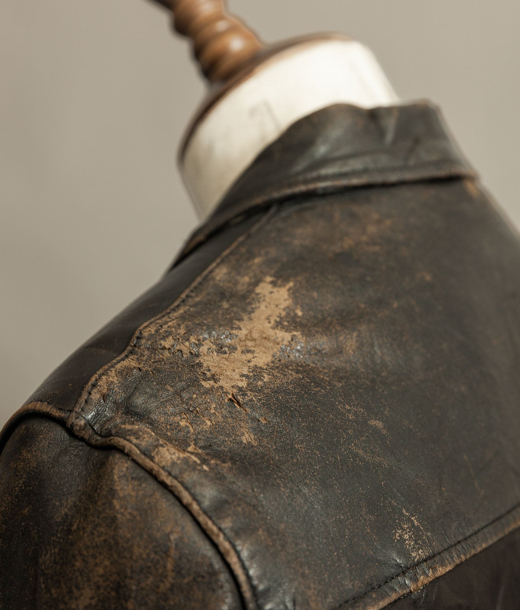 Vintage 1950s French Leather Motorcycle Jacket Cross Zip Vitex Hardware
