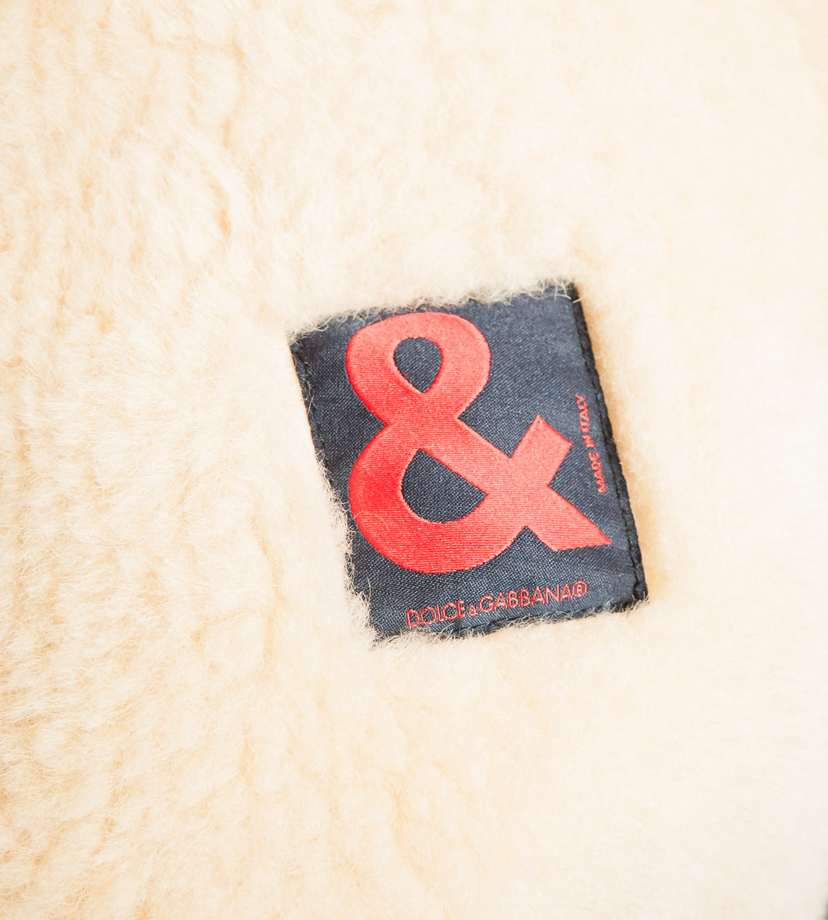 Vintage Dolce & Gabbana Lambskin Shearling Aviator Jacket – Distressed Tobacco, Made in Italy