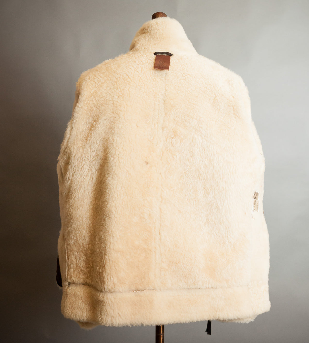 Vintage Dolce & Gabbana Lambskin Shearling Aviator Jacket – Distressed Tobacco, Made in Italy