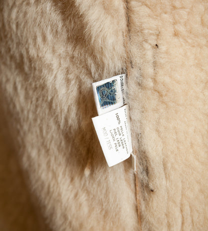 Vintage Dolce & Gabbana Lambskin Shearling Aviator Jacket – Distressed Tobacco, Made in Italy