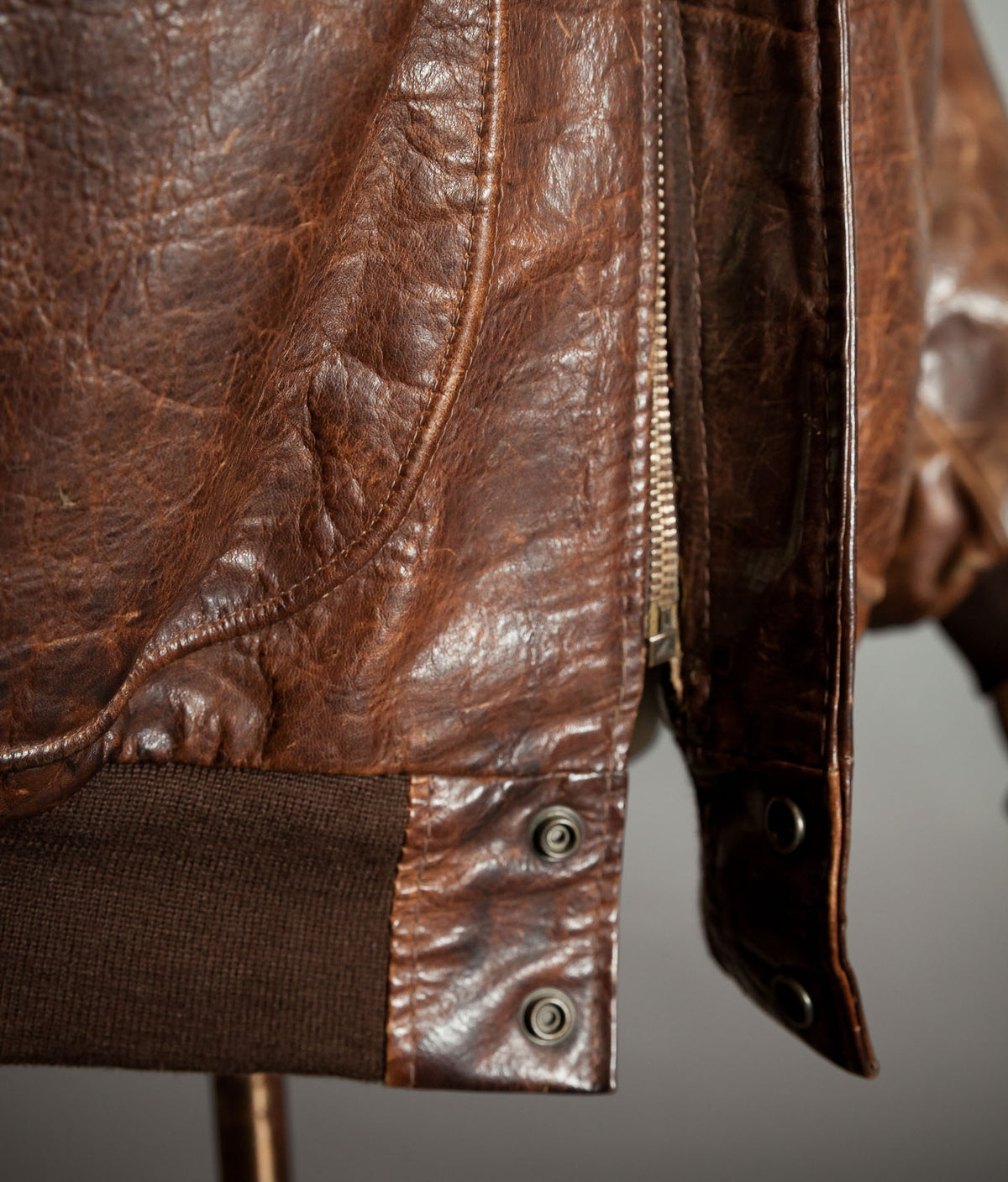 Vintage Redskins B32 Steerhide Flight Jacket - Shearling Collar, Made in France