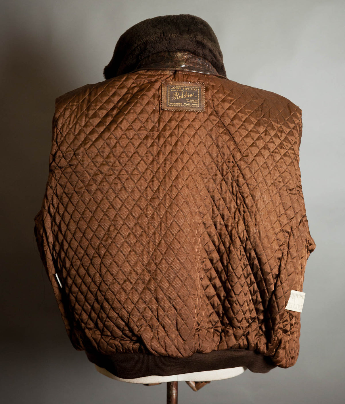 Vintage Redskins B32 Steerhide Flight Jacket - Shearling Collar, Made in France