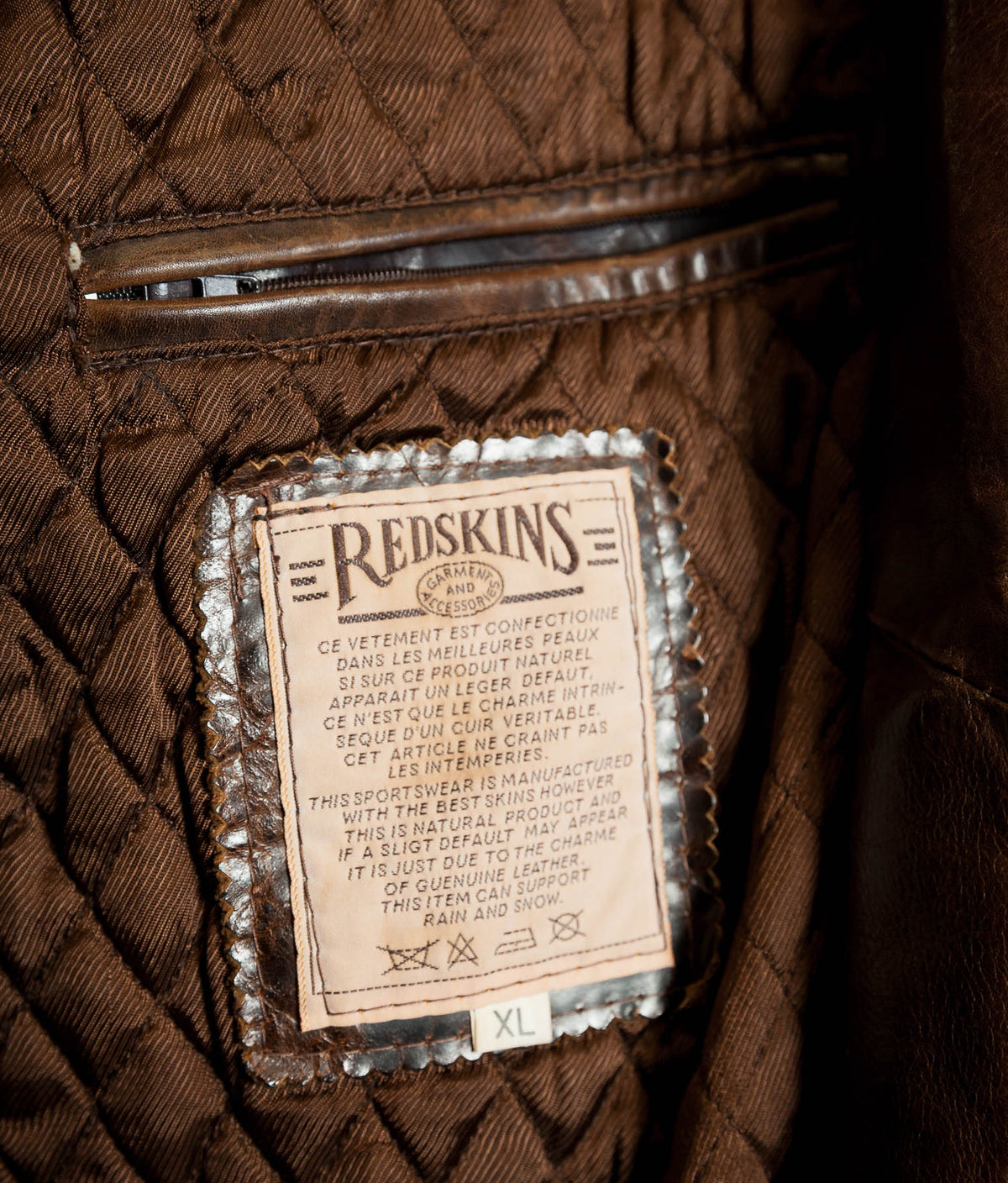 Vintage Redskins B32 Steerhide Flight Jacket - Shearling Collar, Made in France