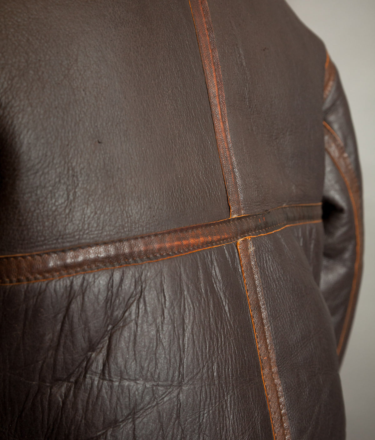 Vintage 1970s Sheepskin B-3 Flying Jacket, Brown Shearling, Made in England