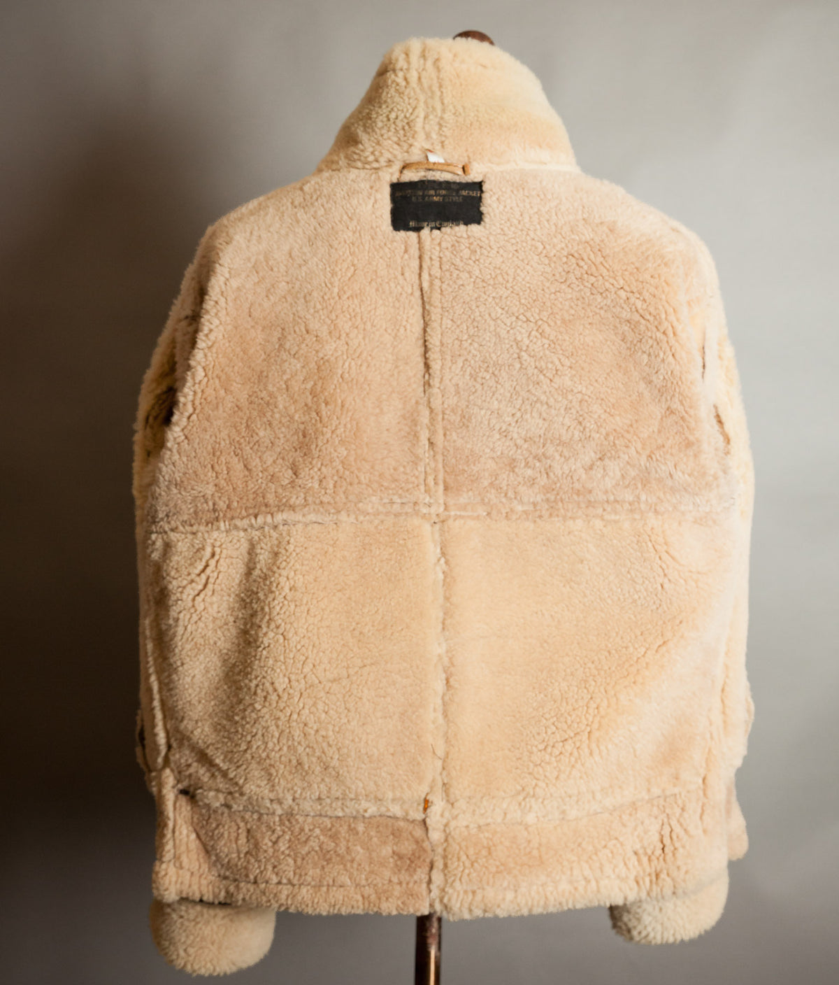 Vintage 1970s Sheepskin B-3 Flying Jacket, Brown Shearling, Made in England