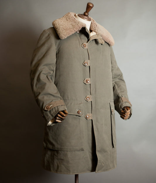 Original 1944 Dated Swedish Army M1909 Sheepskin Parka Overcoat