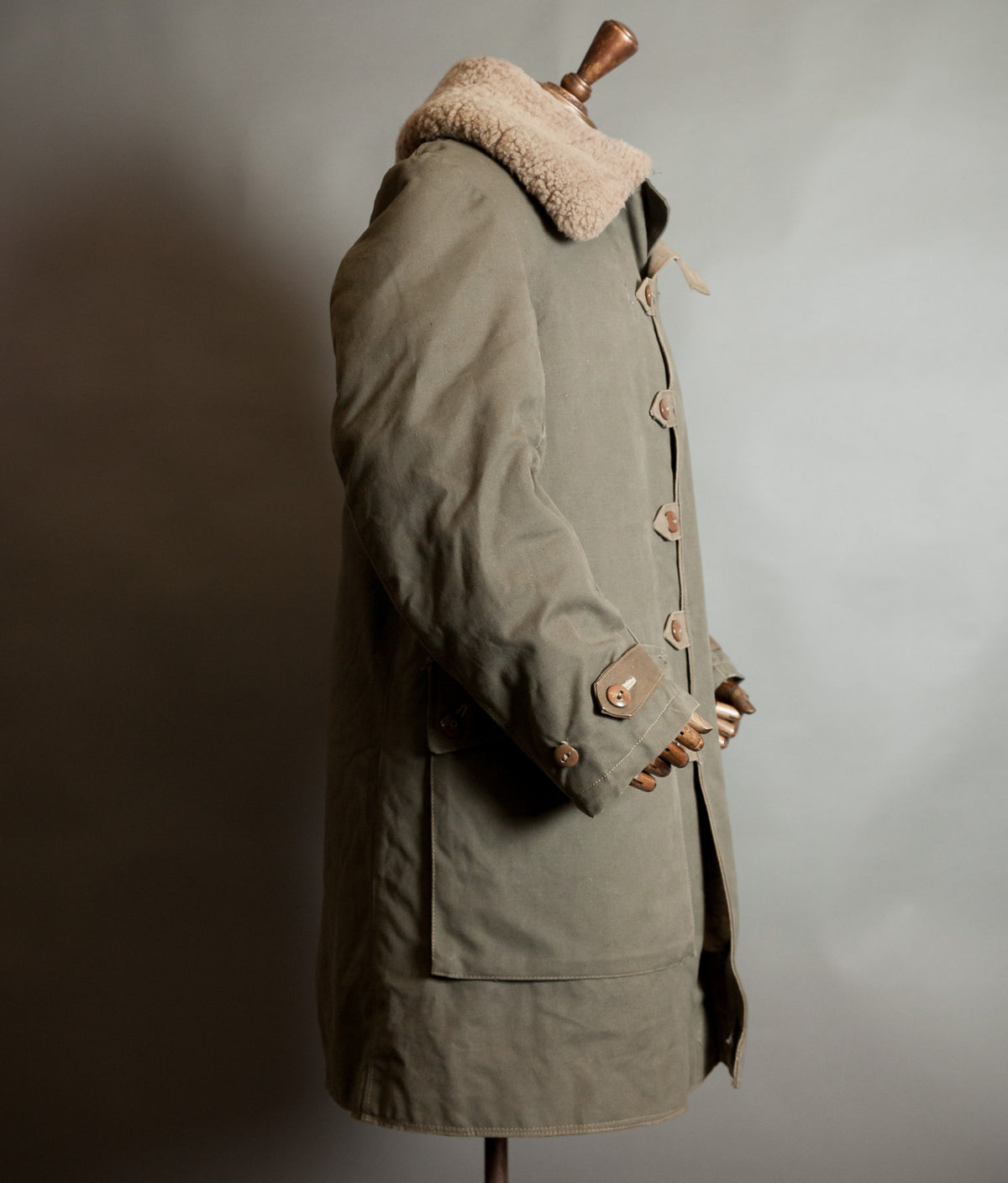 Original 1944 Dated Swedish Army M1909 Sheepskin Parka Overcoat