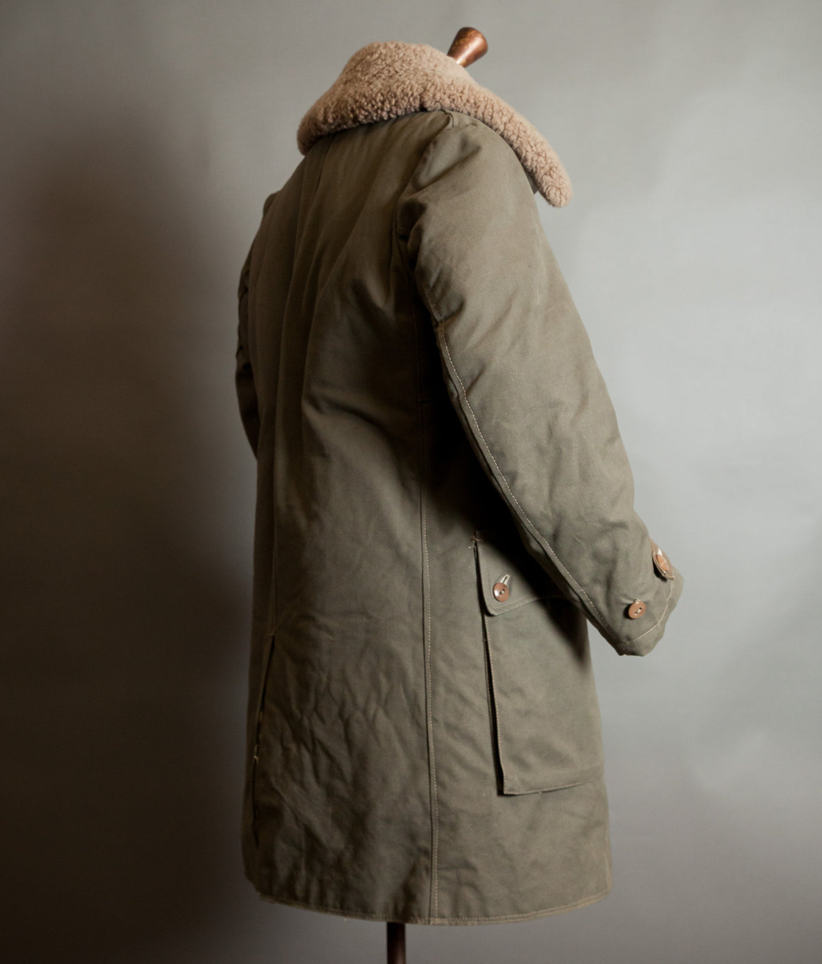 Original 1944 Dated Swedish Army M1909 Sheepskin Parka Overcoat