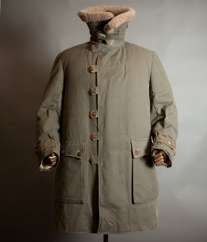 Original 1944 Dated Swedish Army M1909 Sheepskin Parka Overcoat