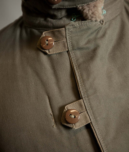 Original 1944 Dated Swedish Army M1909 Sheepskin Parka Overcoat