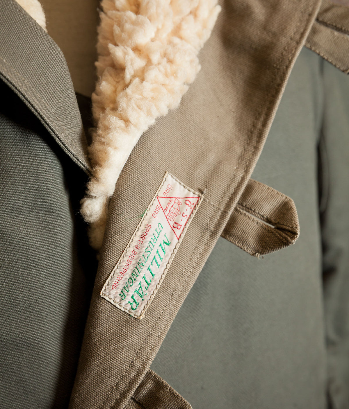 Original 1944 Dated Swedish Army M1909 Sheepskin Parka Overcoat