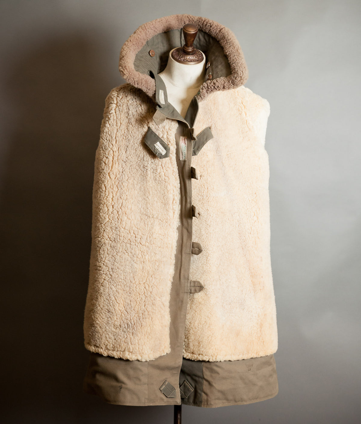 Original 1944 Dated Swedish Army M1909 Sheepskin Parka Overcoat