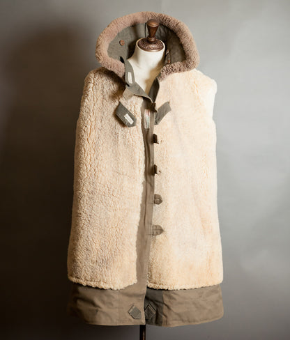 Original 1944 Dated Swedish Army M1909 Sheepskin Parka Overcoat