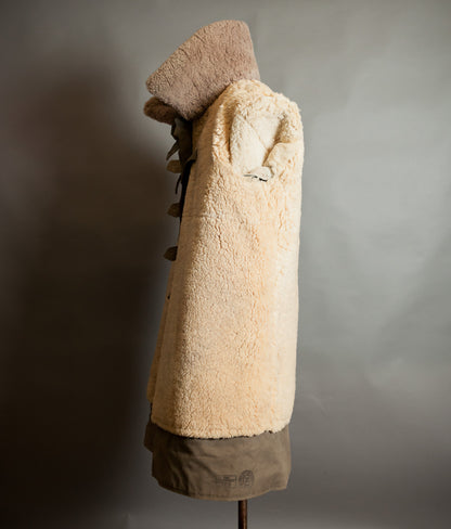 Original 1944 Dated Swedish Army M1909 Sheepskin Parka Overcoat