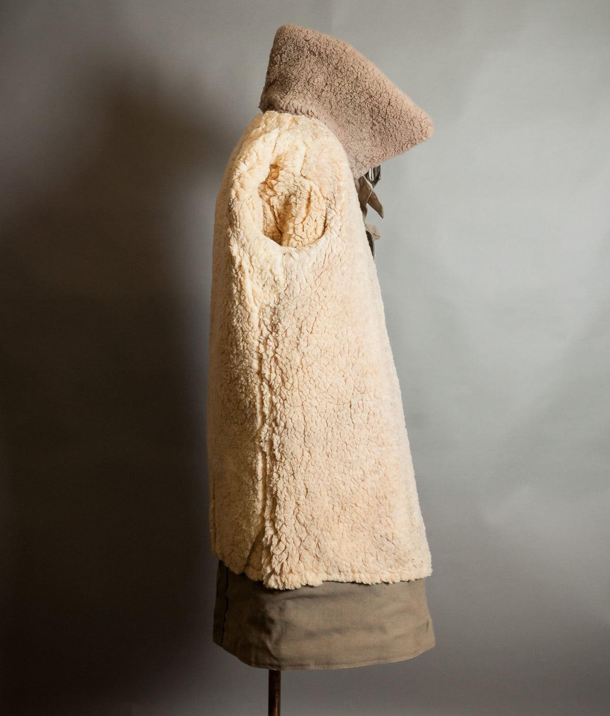 Original 1944 Dated Swedish Army M1909 Sheepskin Parka Overcoat