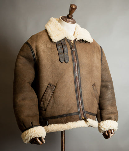 Vintage 1990s Schott B-3 Sheepskin Flying Jacket, USAAF Pattern Label